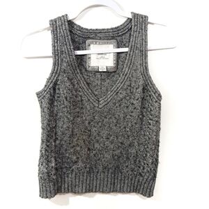American Eagle Gray Wool Blend Sweater Vest Small